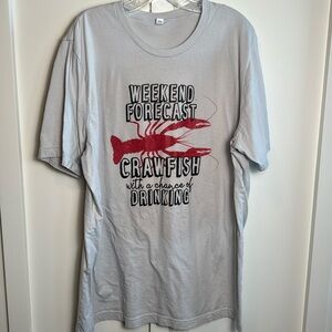 "Weekend forecast-crawfish with a chance‎ of drinking" tshirt